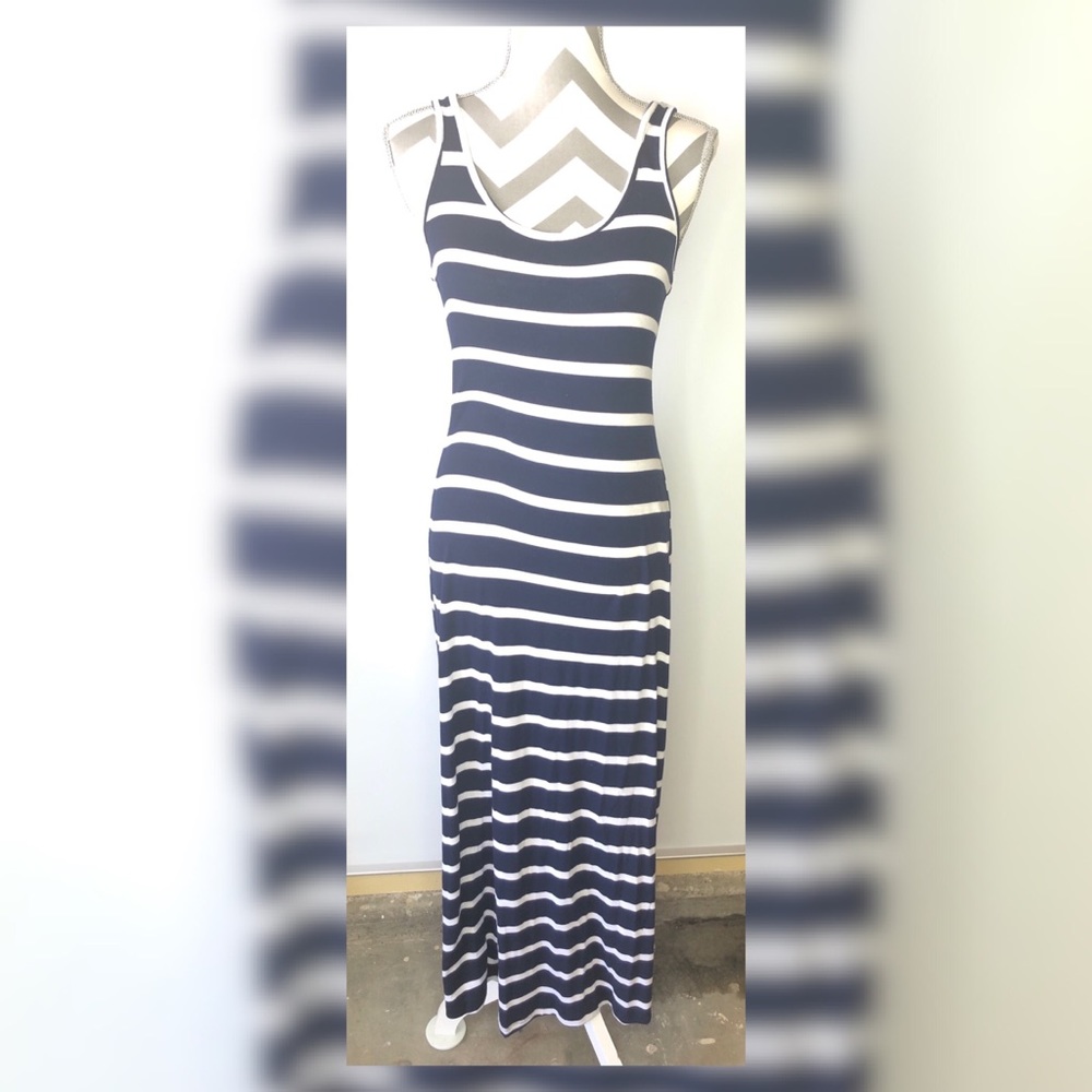 Blue striped Maxi dress